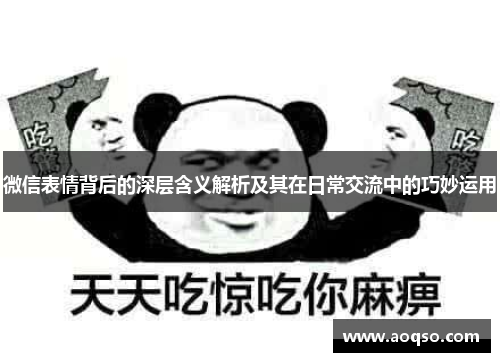 微信表情背后的深层含义解析及其在日常交流中的巧妙运用 微信表情背后的深层含义解析及其在日常交流中的巧妙运用